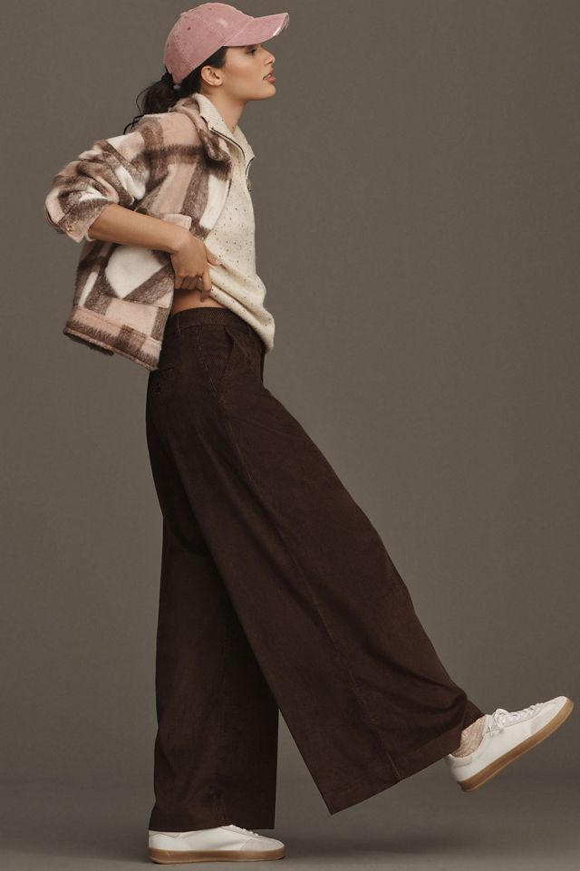 Maeve The Avery Pleated Wide-Leg Trousers: Corduroy Edition #4
