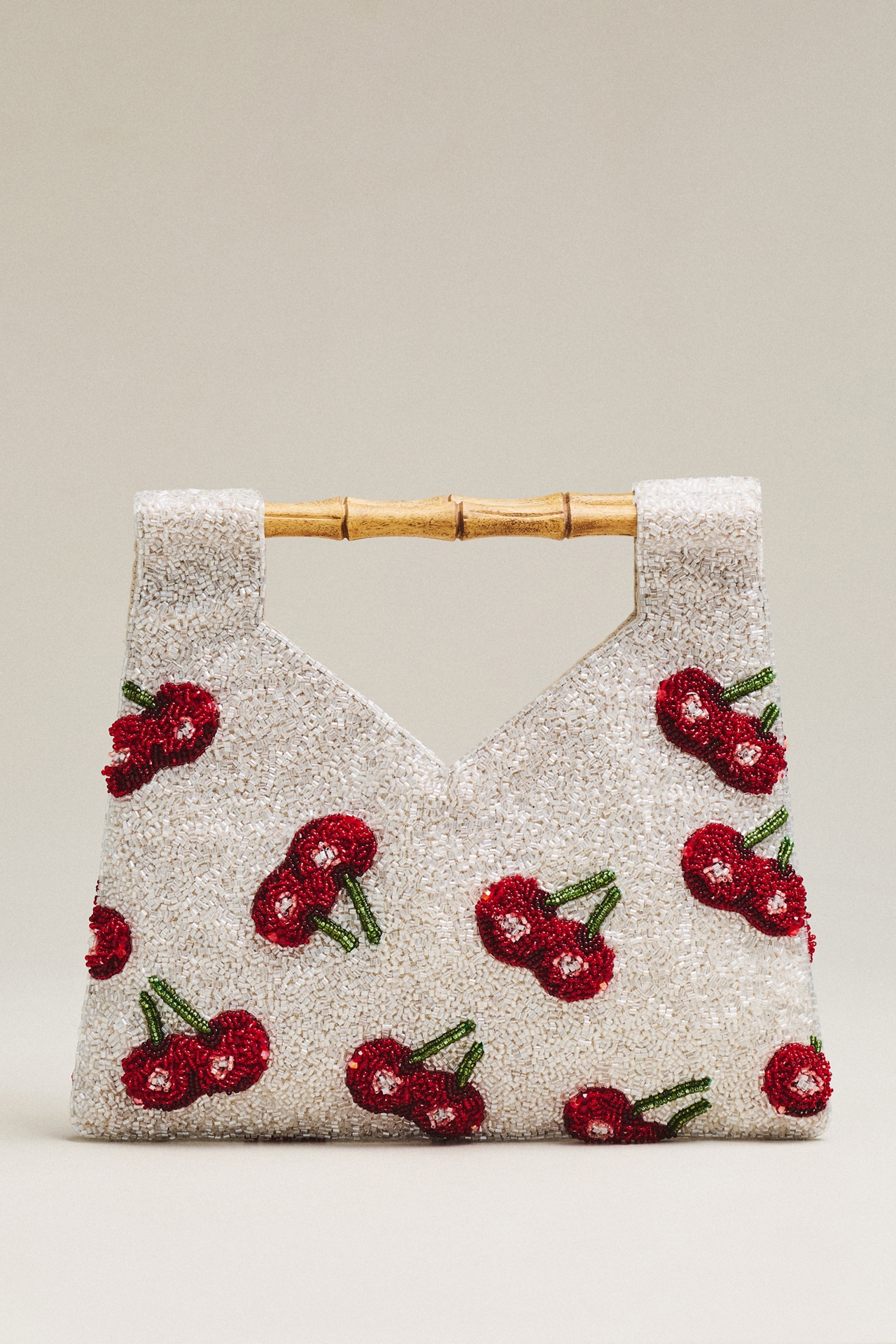 Maeve Beaded Bamboo Hand Bag