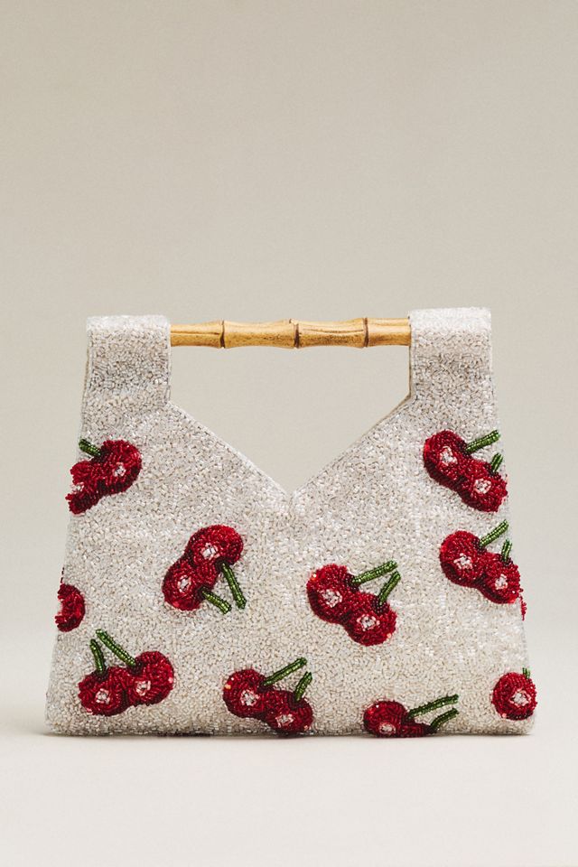 Maeve Beaded Bamboo Hand Bag #1