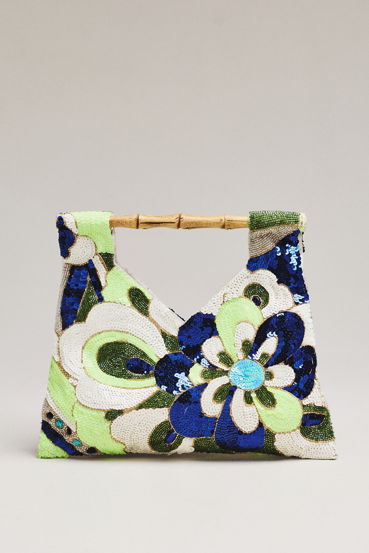 Maeve Beaded Bamboo Hand Bag