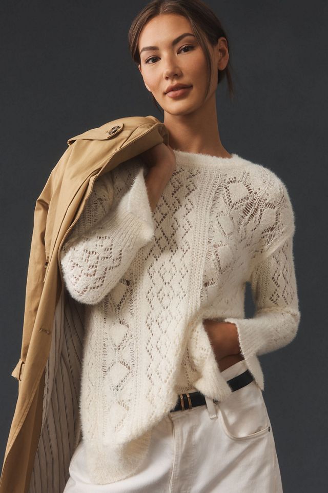 Pilcro Distressed Stitch Longline Side Slit Sweater #3