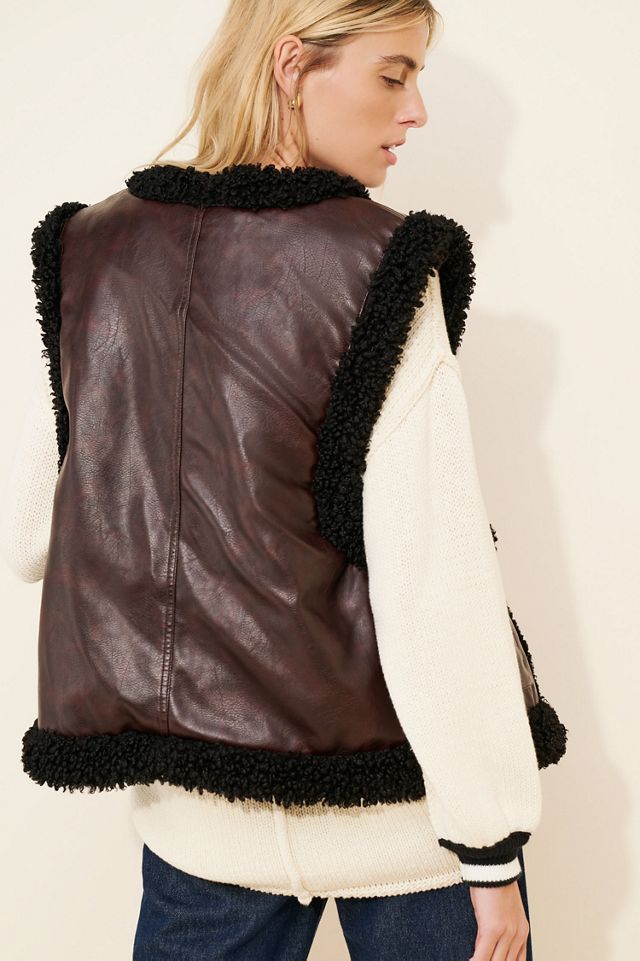 WeWoreWhat Reversible Fuzzy Relaxed Vest #3