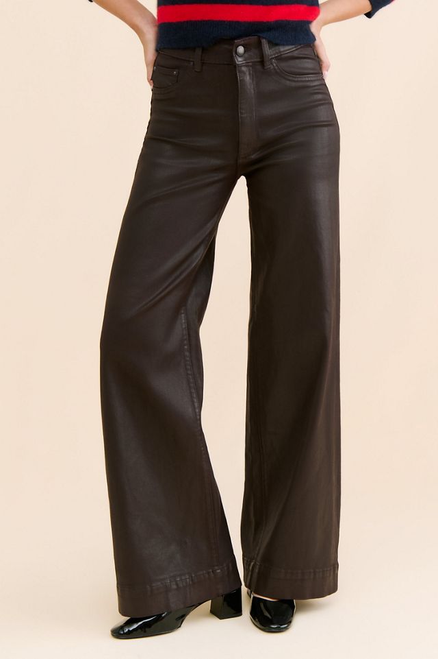 DL1961 Hepburn Wide Leg Coated Jeans #1