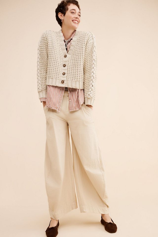 Dot and Lu Braided Sleeve Boxy Cardigan #1