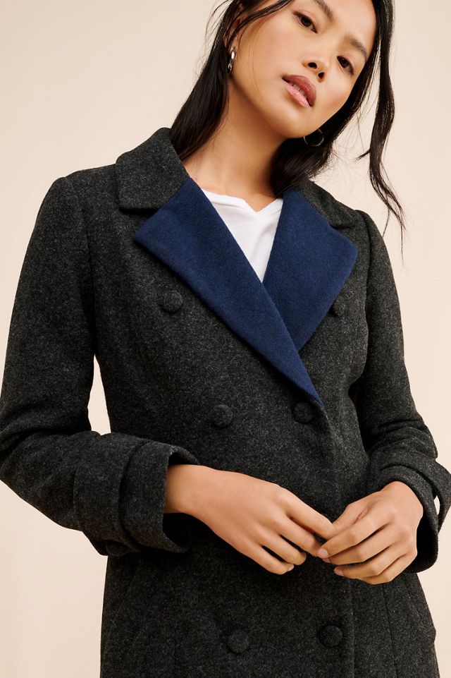 Hutch Two-Tone Double Breasted Coat #4