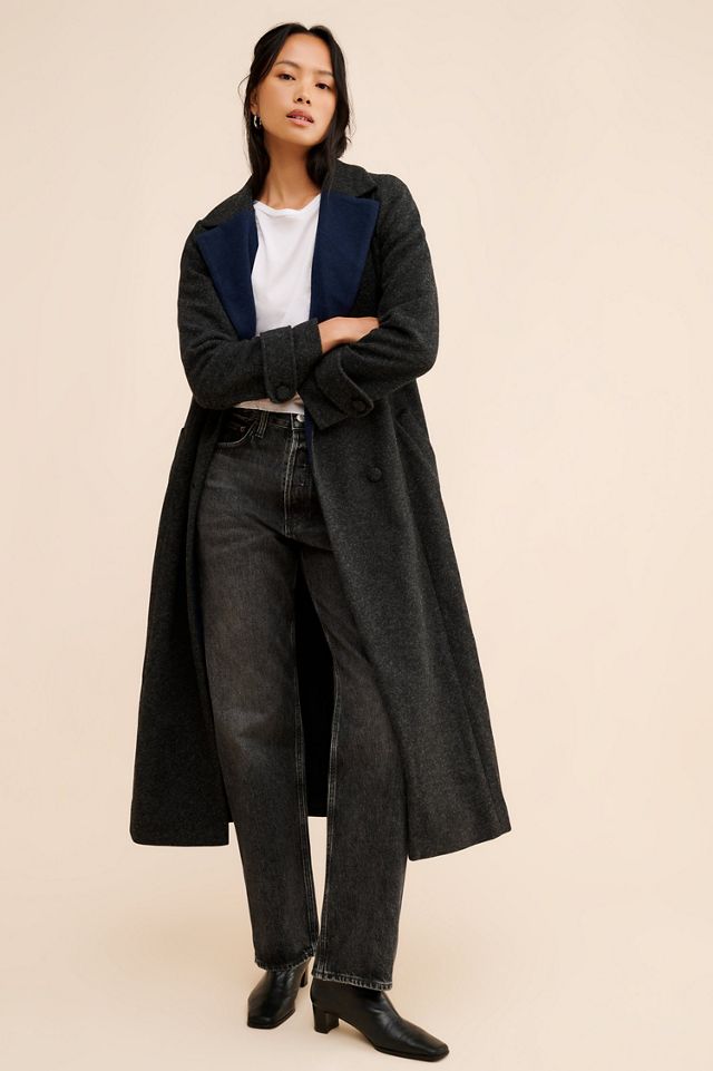 Hutch Two-Tone Double Breasted Coat #2