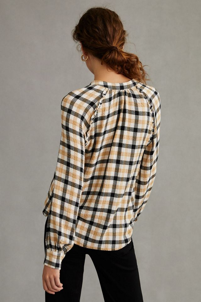 Pilcro Plaid Ruffled Buttondown #1