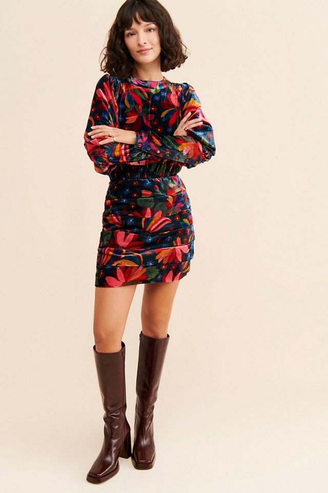 FARM Rio Banana Sky Velvet Dress #3