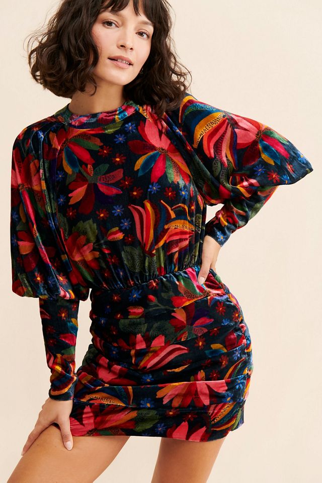 FARM Rio Banana Sky Velvet Dress #4