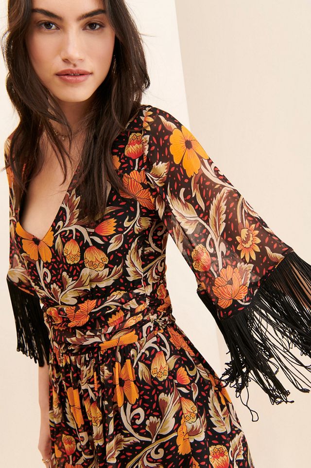 VERB Floral Fringe Mini Dress #2