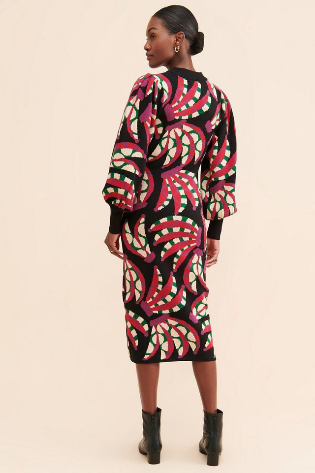 FARM Rio Banana Dots Knit Sweater Dress #4