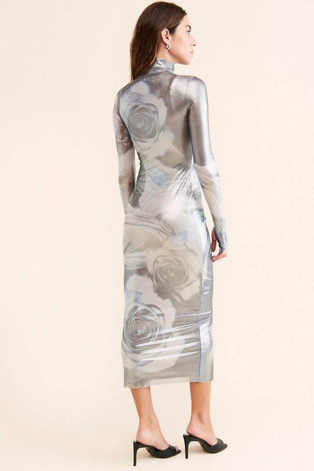 AFRM Shailene Foil Power Mesh Dress #2