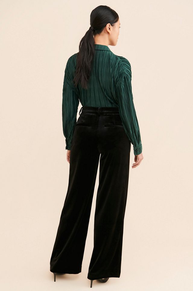 Good American Velvet Wide Leg Trousers #2