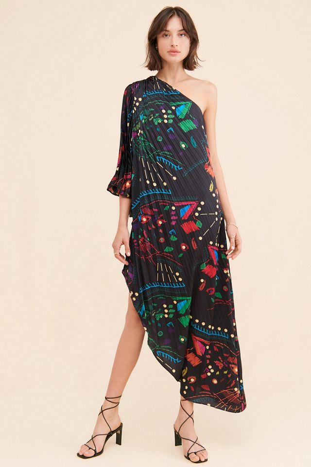 Hutch Printed One-Shoulder Gown #2