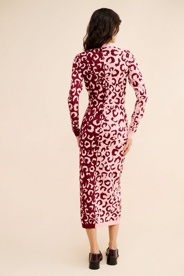 Nuuly x Farm Rio Mixed Leopard Knit Midi Dress #1
