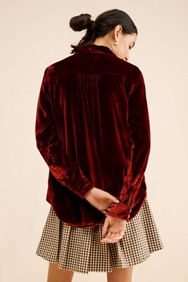 Pilcro Hadley Velvet Shirt