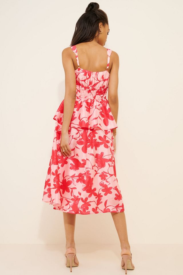 Hutch Ruched Floral Midi Dress #3