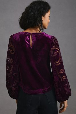 Velvet Cutwork Top