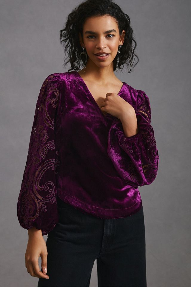 Velvet Cutwork Top #3