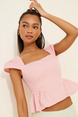 Peplum Crop Top | Anthropologie