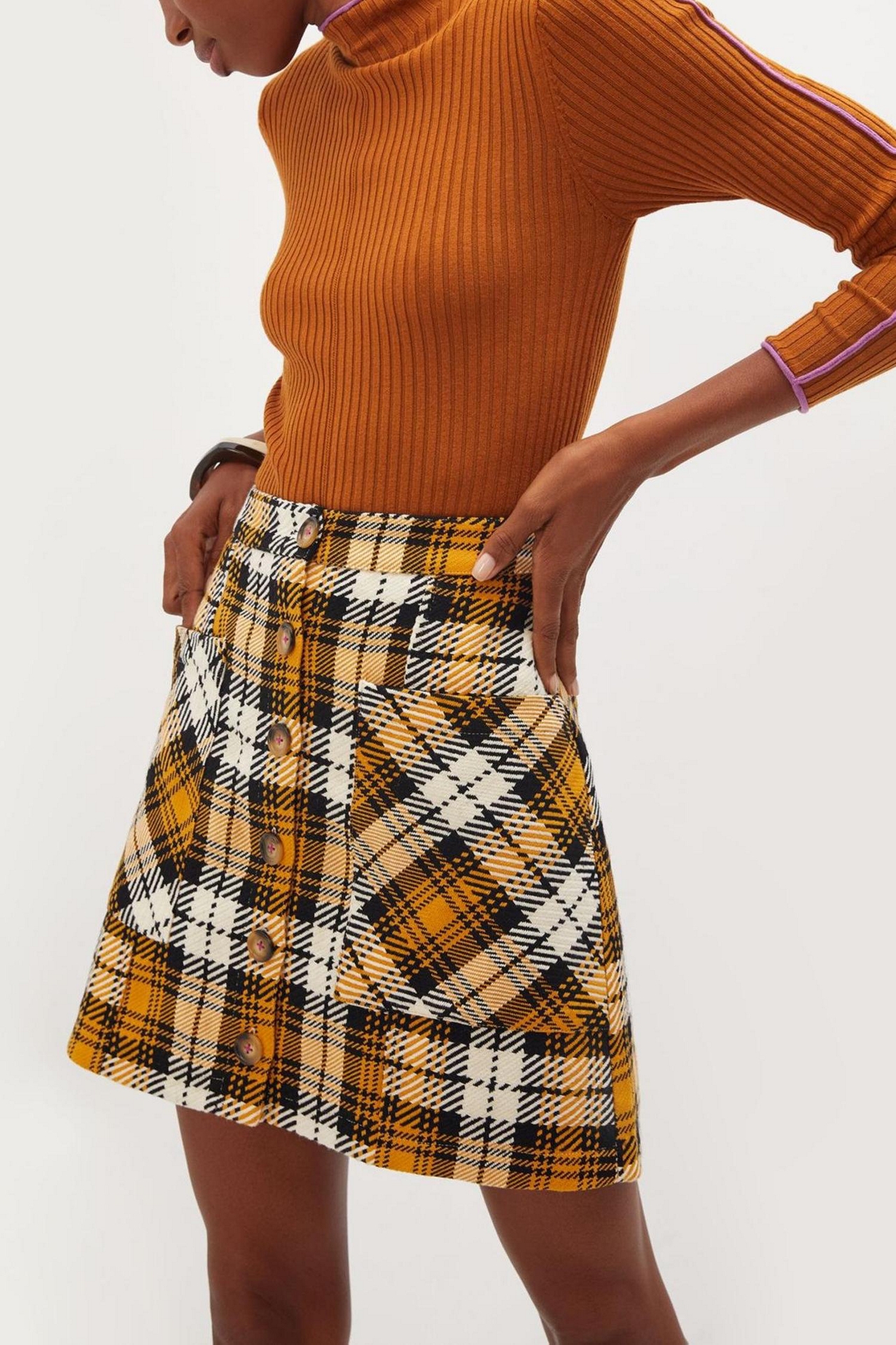 Maeve Plaid Mini Skirt