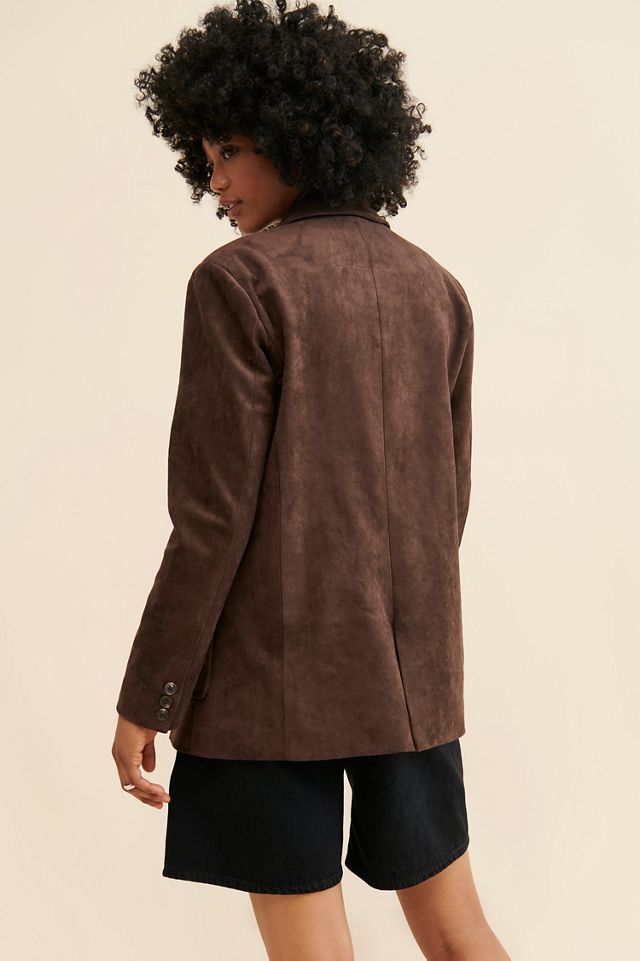 [BLANKNYC] Chocolate Souffl? Faux Suede Blazer #2