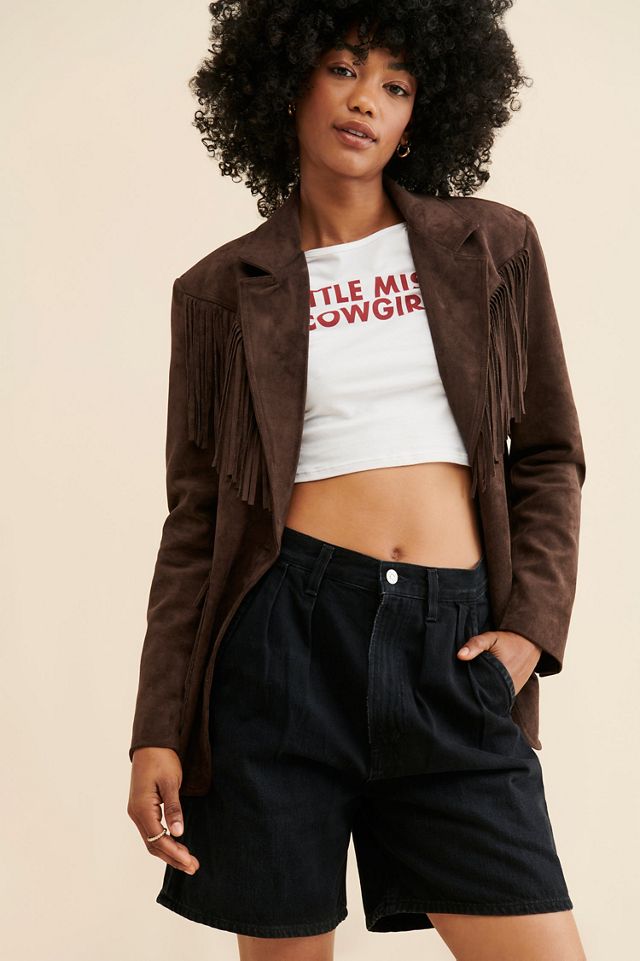[BLANKNYC] Chocolate Souffl? Faux Suede Blazer #4