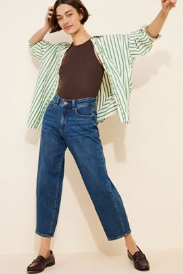 Universal Standard Lou High-Rise Barrel-Leg Jeans