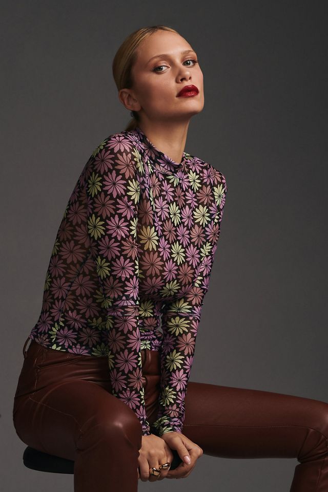 Another Girl High Neck Mesh Top #3