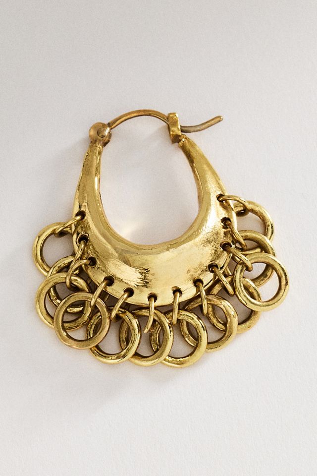 ALÉMAIS Le Jardin Mini Ring Chain Hoop Earrings #1