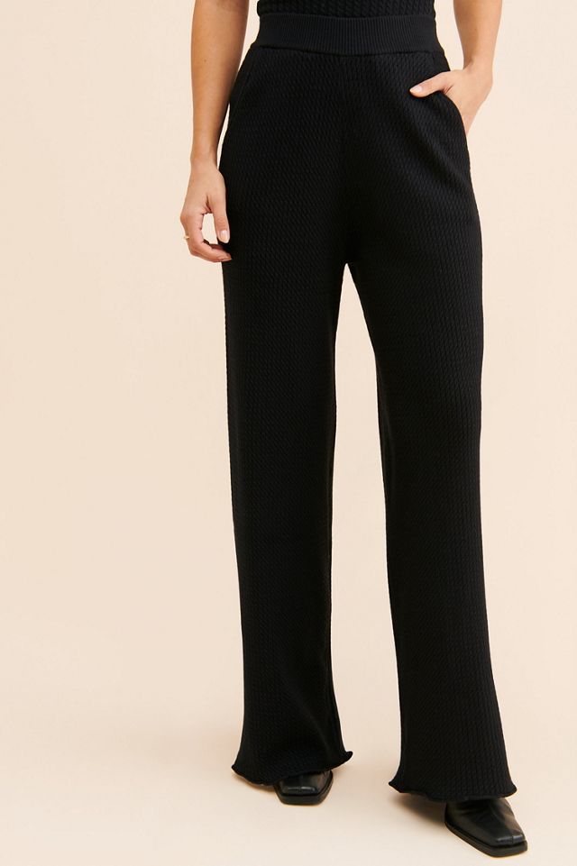 WeWoreWhat Cable Knit Pull-On Pants #3