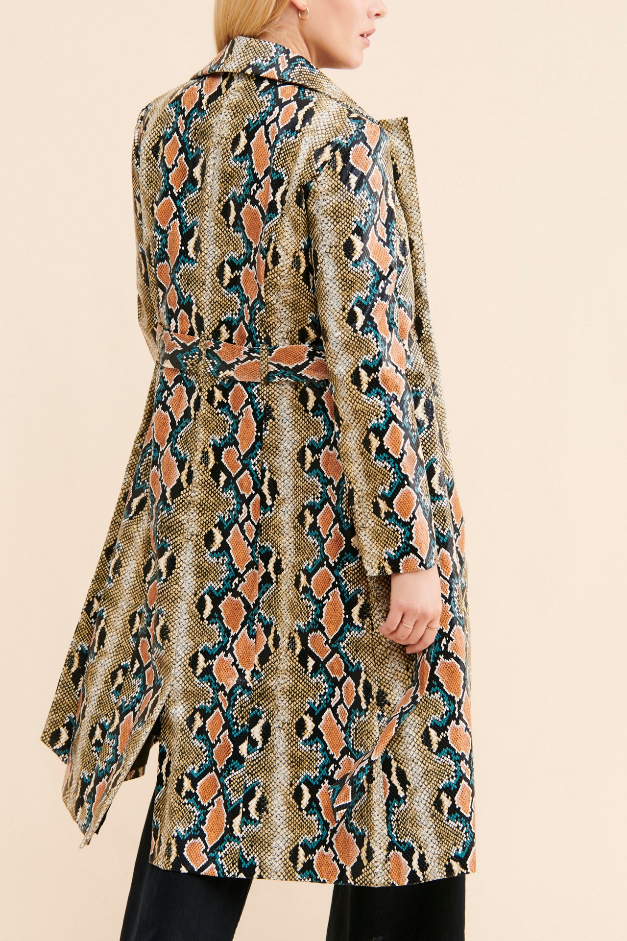 Hutch Marlee Snake Print Trench