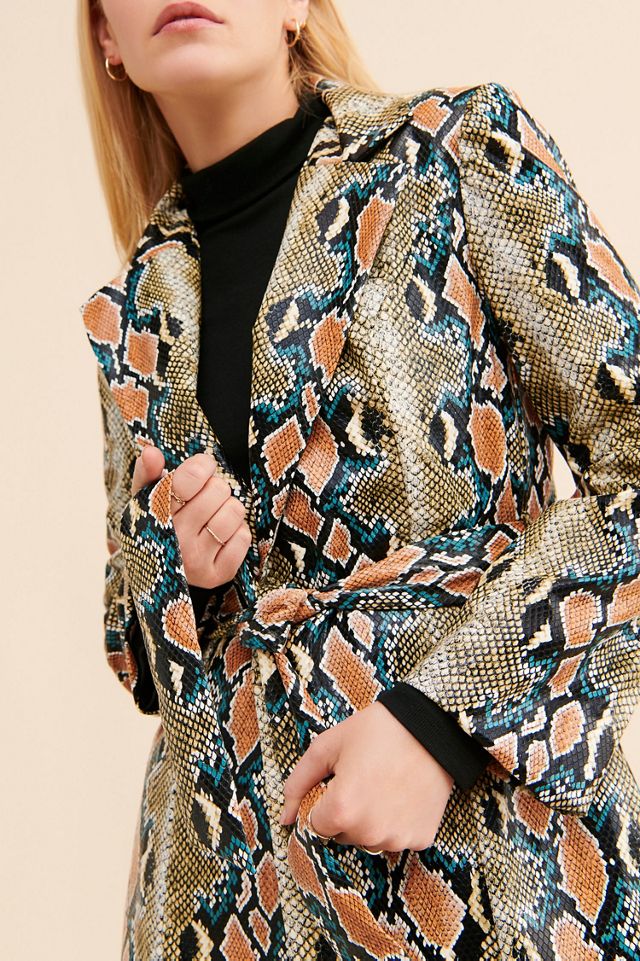 Hutch Marlee Snake Print Trench #2