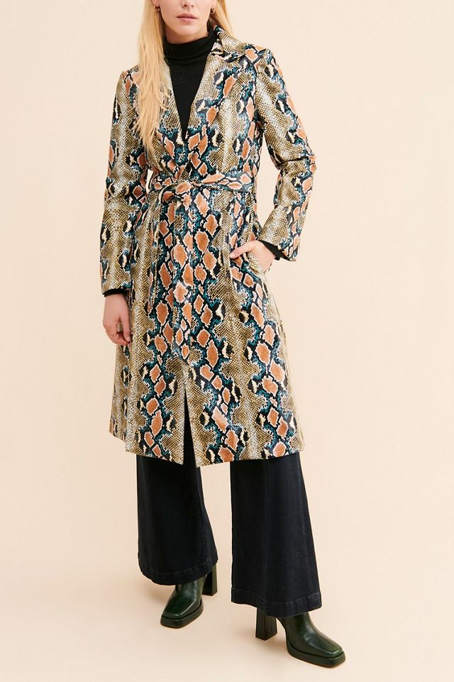 Hutch Marlee Snake Print Trench #3