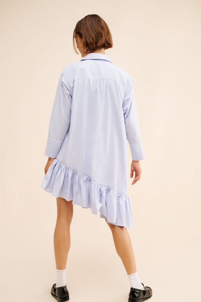 Maeve Long-Sleeve 3D Bows Asymmetrical Mini Dress #1