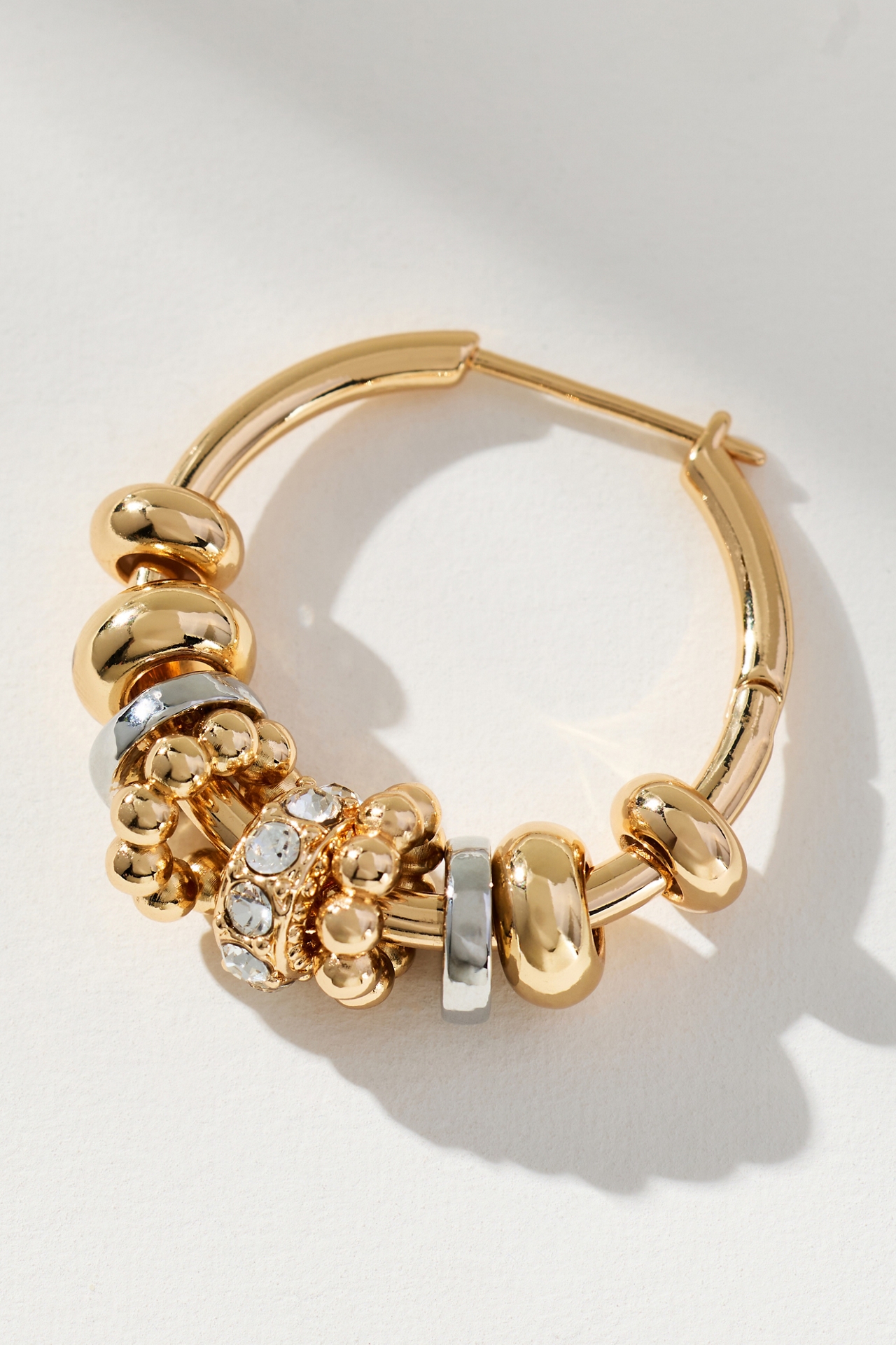 Mixed Metal Multi Hoop Earrings