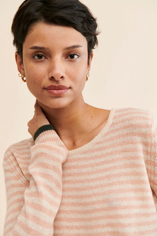 Jumper 1234 Little Stripe Cashmere Crew Neck Sweater #3