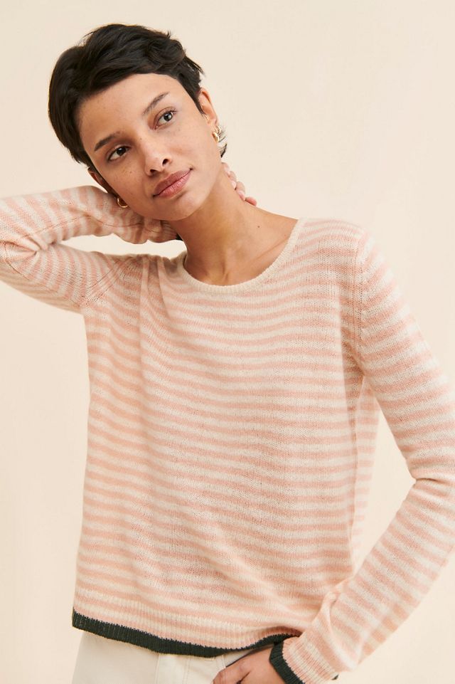 Jumper 1234 Little Stripe Cashmere Crew Neck Sweater #1