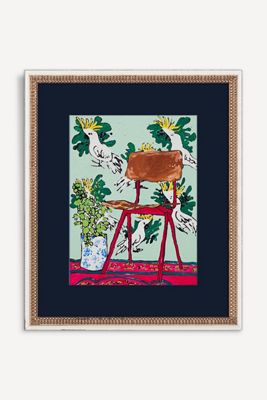 Cockatoo Interior with Vintage School Chair Painting Wall Art