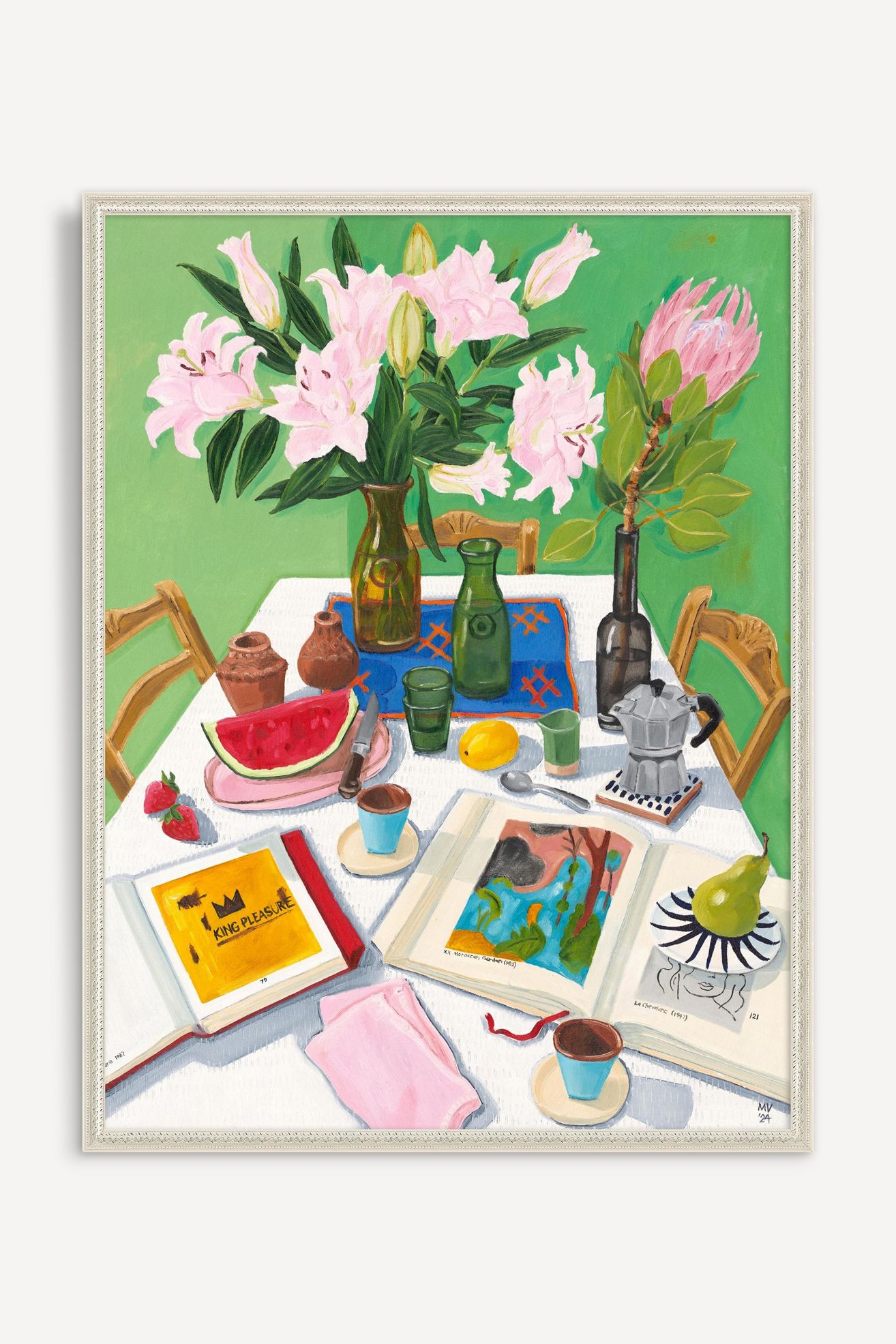Friday Morning on Spring Green Wall Art - Green, Standard, One Size