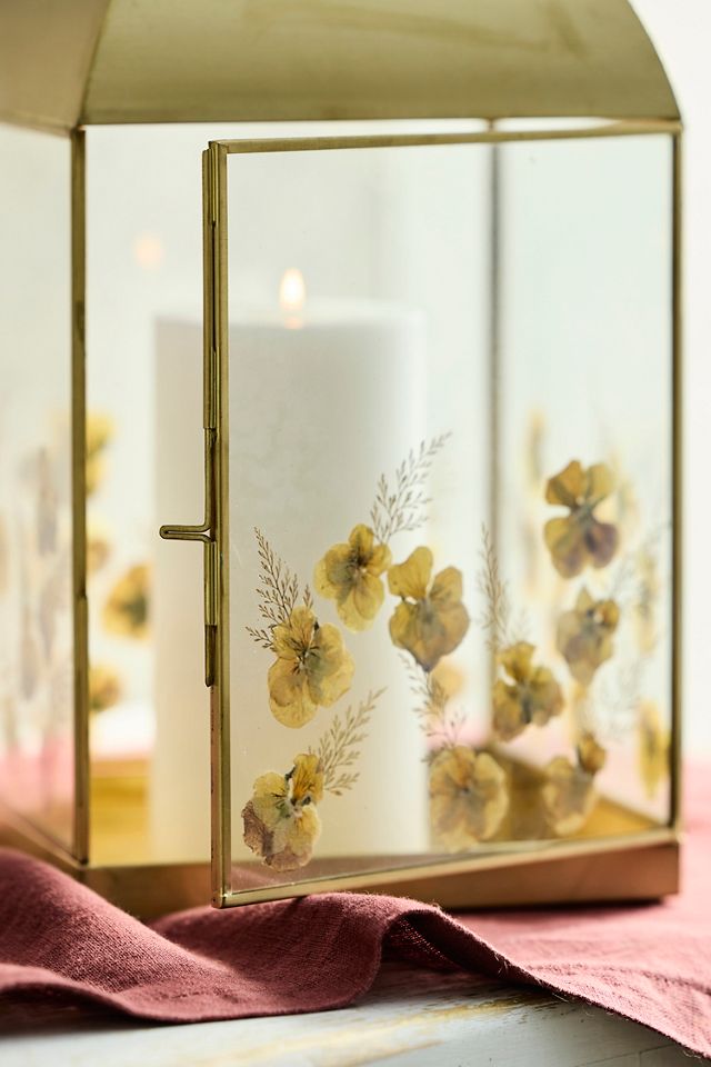 Pressed Floral Lantern, Yellow #2