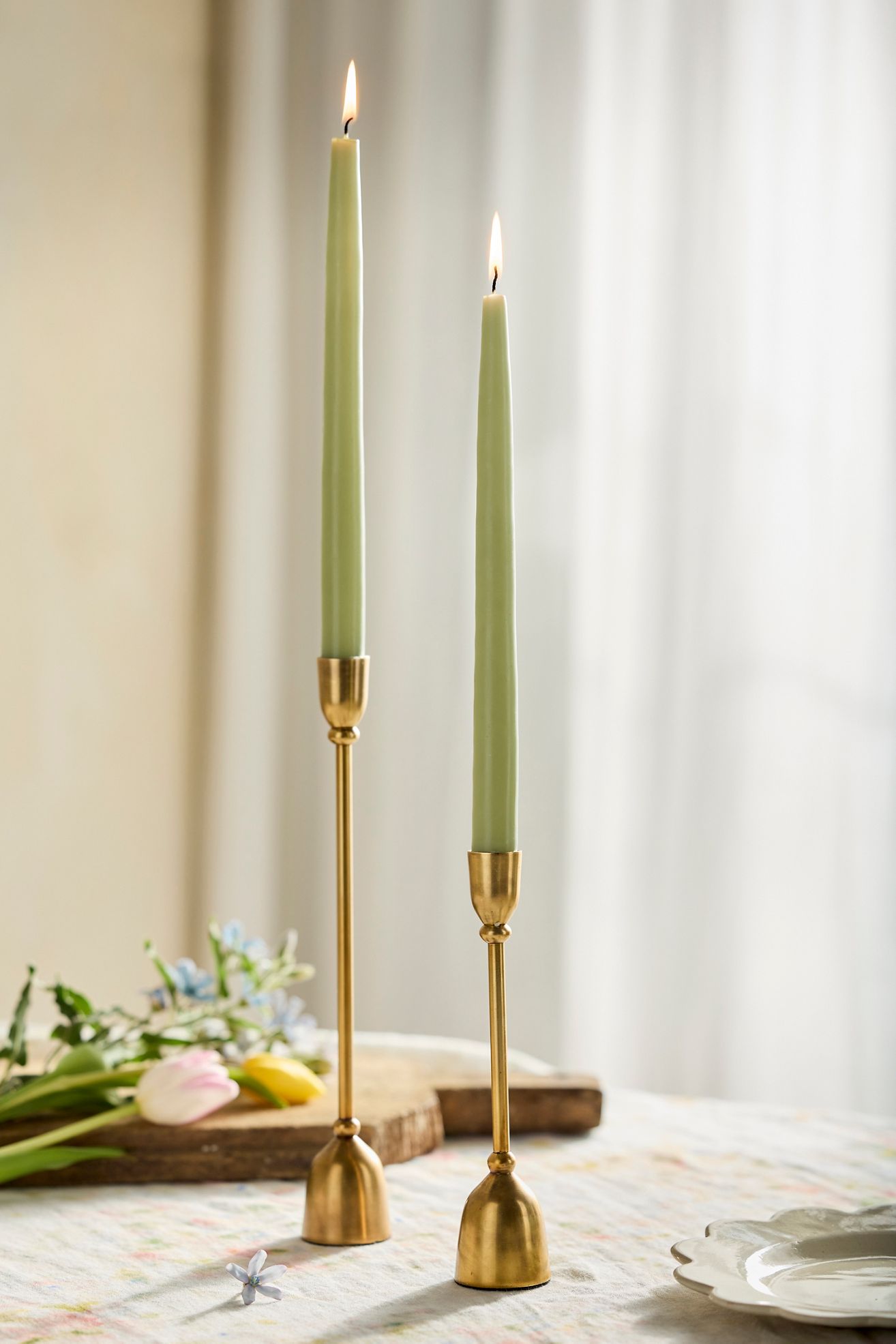 Brass Bell Taper Holder - Polished Brass, Standard