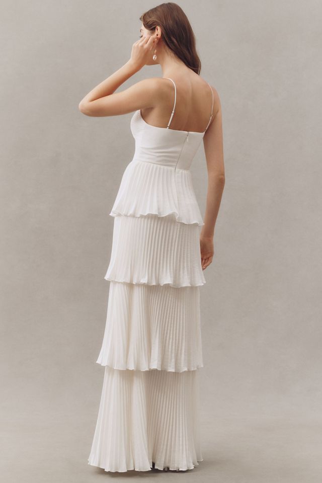 Dress the Population Zahrah Pleated Tiered Maxi Dress #2