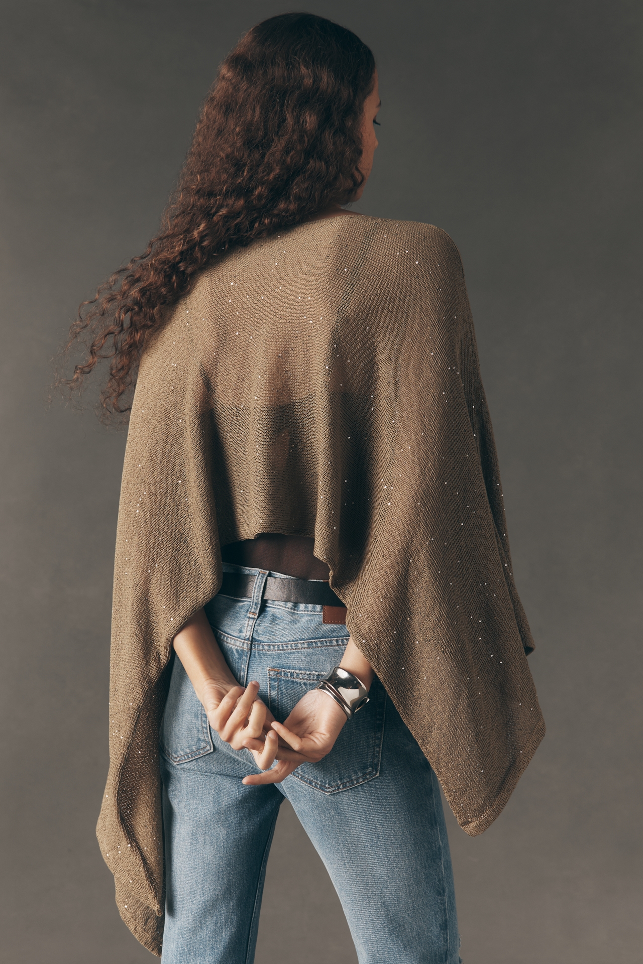 Mare Lightweight Sequin Poncho