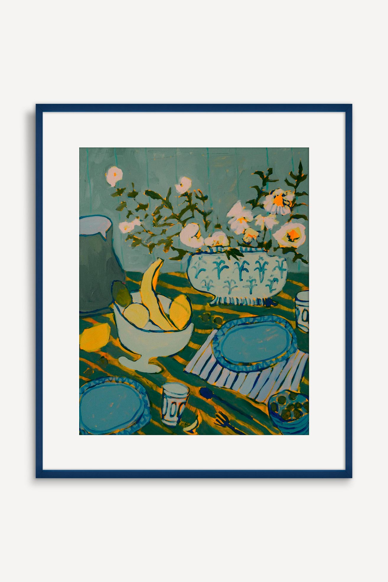Banana Peel Lift Wall Art - Navy, One Size