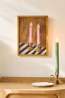 Stripe Candle Wall Art
