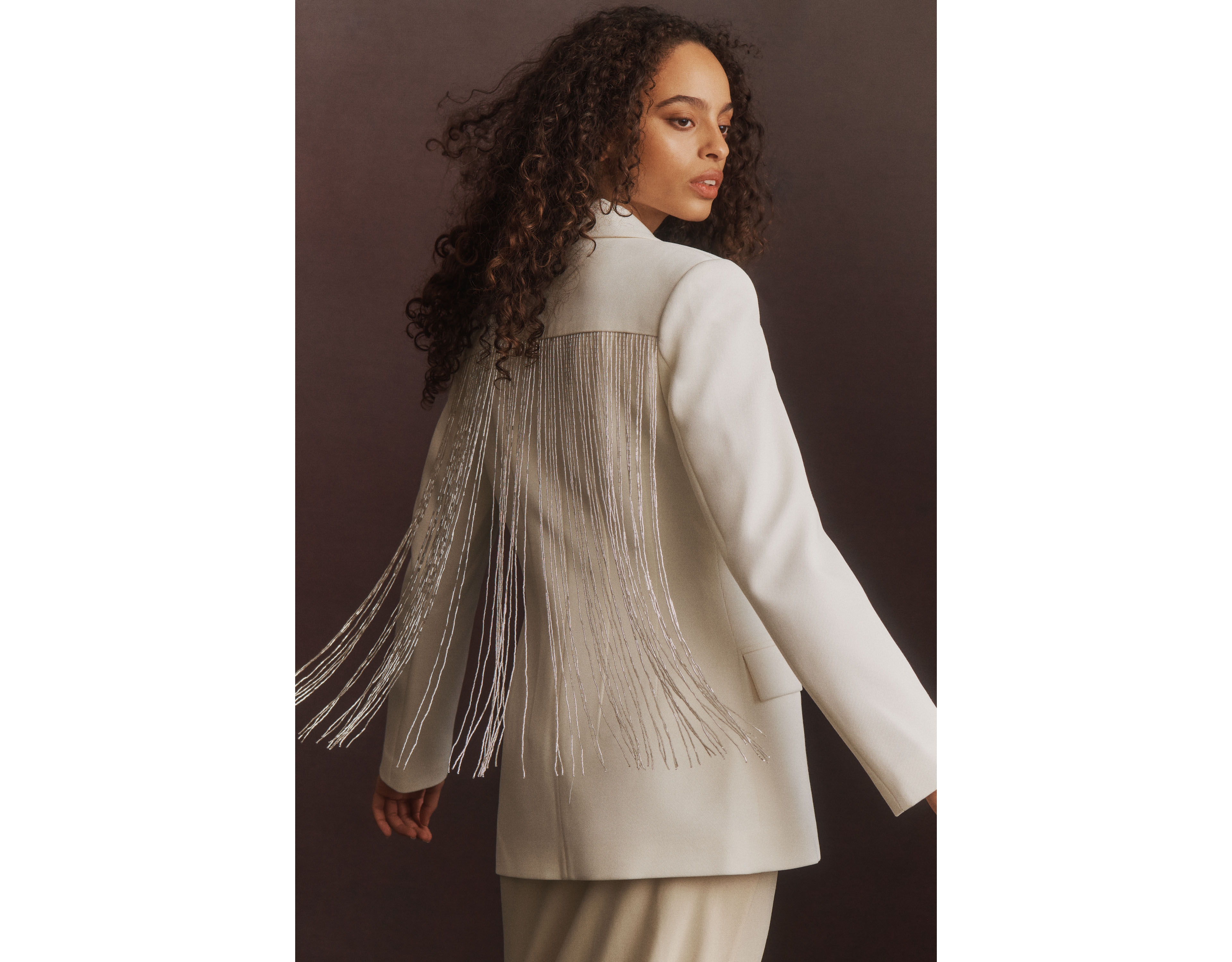 ILA Shania Beaded Fringe Tailored Blazer