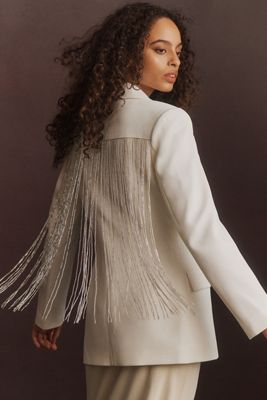 ILA Shania Beaded Fringe Tailored Blazer