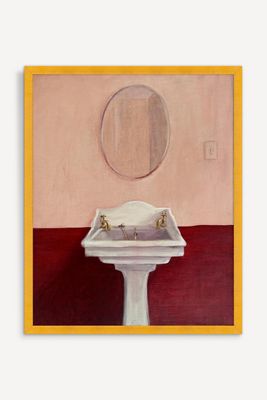 Painted Plaster Basin Wall Art