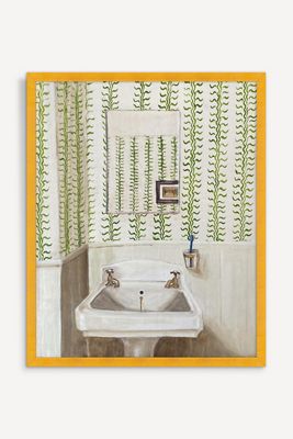 Basin with Wallpaper Wall Art